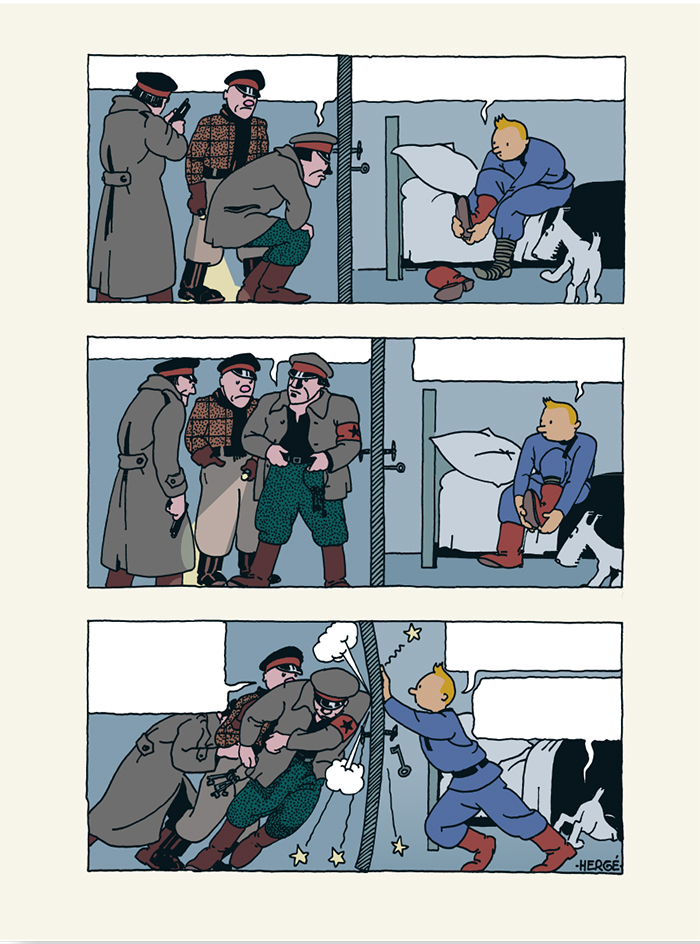 "Tintin in the Land of the Soviets" at the GALERIE TINTIN©HERGE